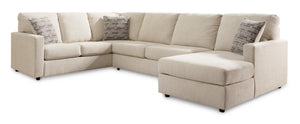 3-Piece Sectional with Right Chaise