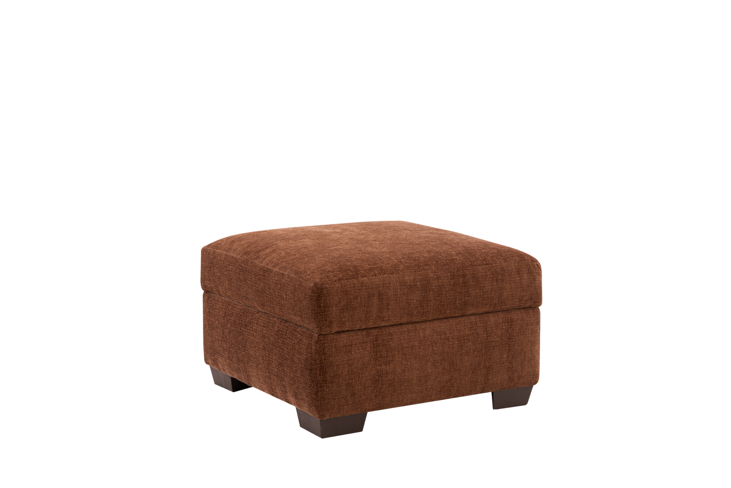 Atlas Storage Ottoman - Rust