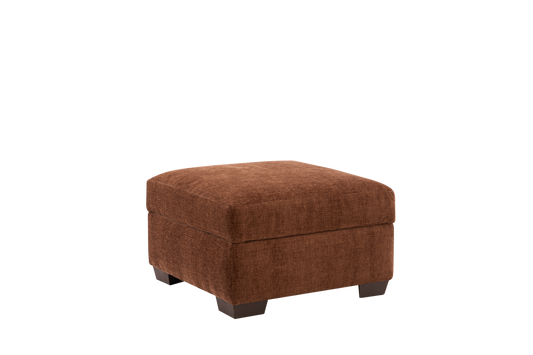 Atlas Storage Ottoman - Rust