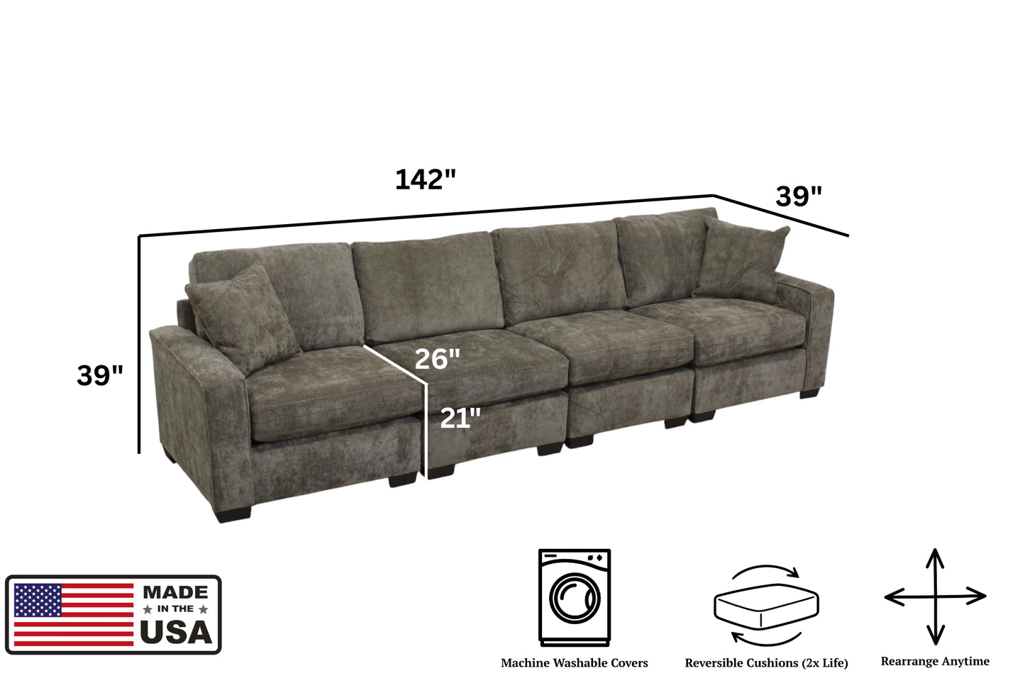 Haven 4-Seat Modular Sofa