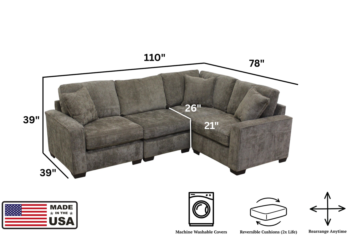 Haven 4-Seat Modular L-Shape Sectional