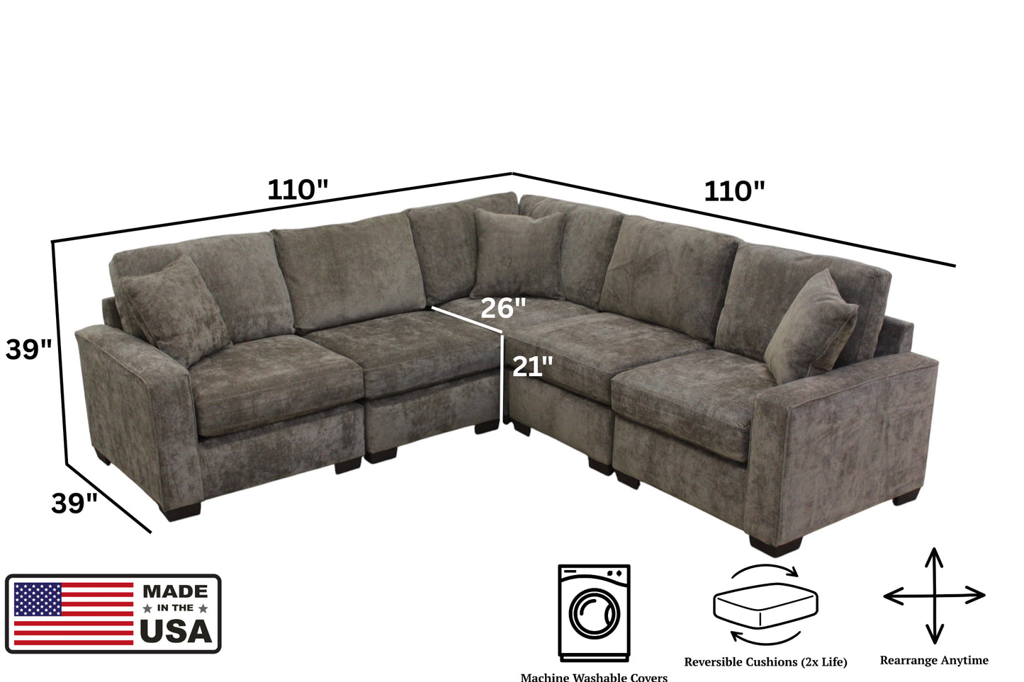 Haven 5-Seat Modular L-Shape Sectional