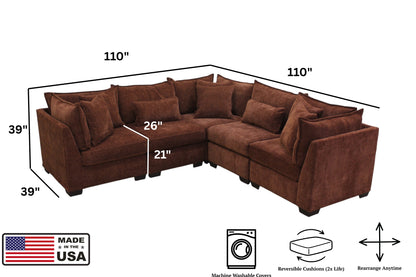 Atlas 5-Seat Modular L-Shape Sectional