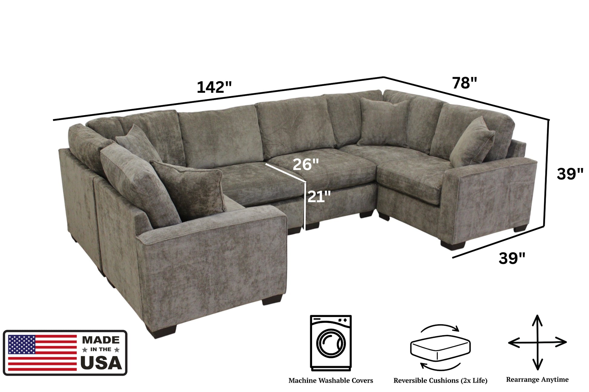 Haven 6-Seat Modular U-Shape Sectional
