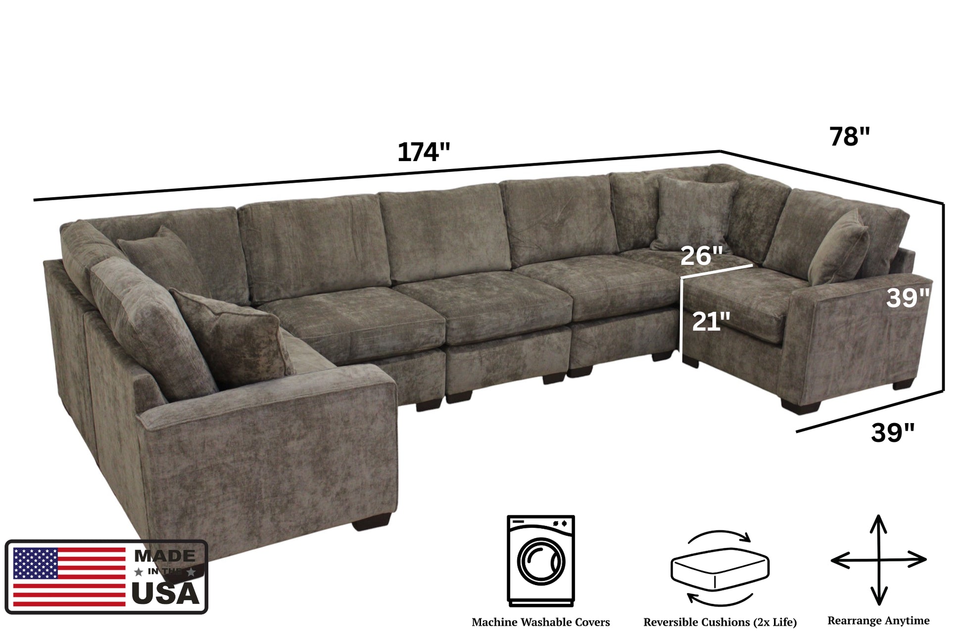 Haven 7-Seat Modular U-Shape Sectional