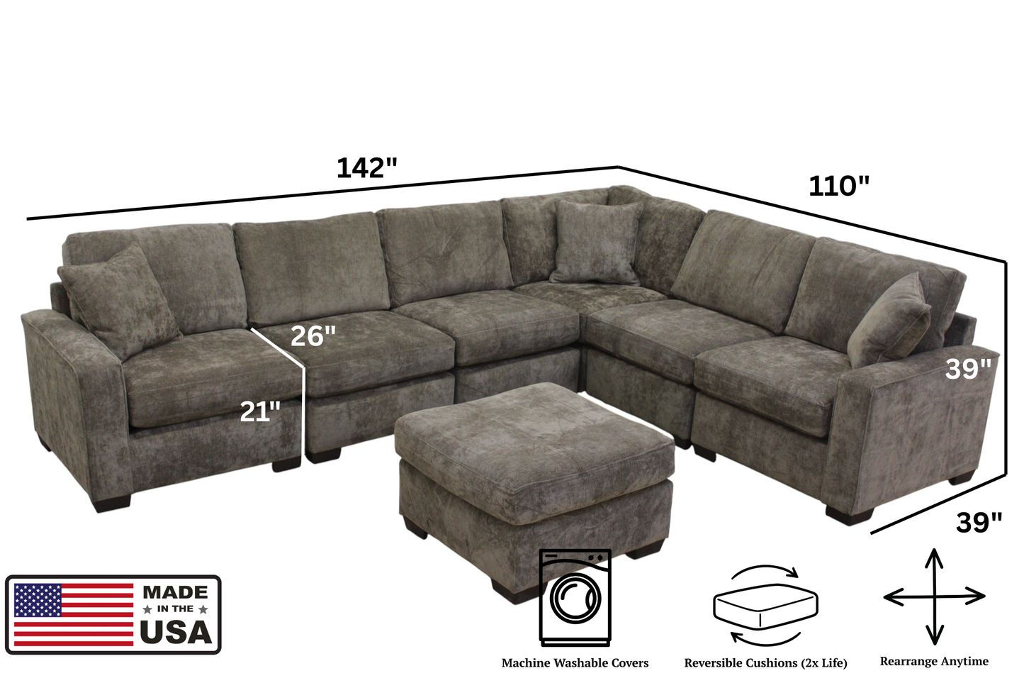 Haven 6-Seat Modular L-Shape Sectional