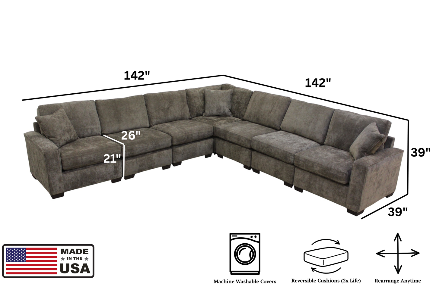 Haven 7-Seat Modular L-Shape Sectional
