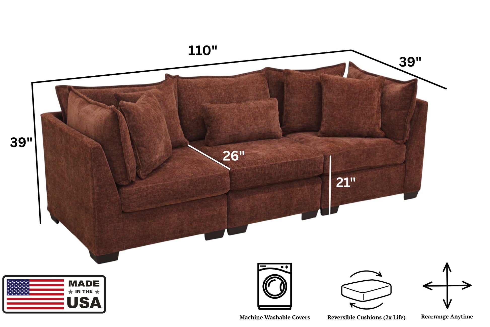 Atlas 3-Seat Modular Sofa